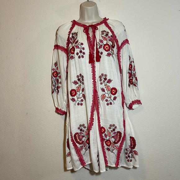 Anthropologie Ranna Gill Hadley Embroidered Dress XS - Picture 4 of 11